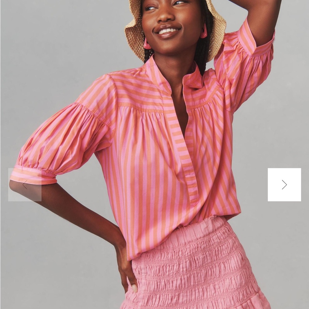 Anthropologie The Darcey Popover Swing Top